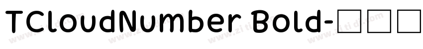 TCloudNumber Bold字体转换 TCloudNumber Bold字体转换